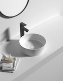 360*360*120mm Bathroom Round Above Counter White Ceramic Wash Basin - NZHomeware