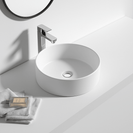 365*365*125mm Round Above Counter Basin | Matt White Ceramic Wash Basin NZ - NZHomeware