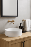 365*365*125mm Round Above Counter Basin | Matt White Ceramic Wash Basin NZ - NZHomeware