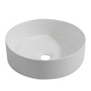365*365*125mm Round Above Counter Basin | Matt White Ceramic Wash Basin NZ - NZHomeware