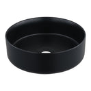 365mm Bathroom Above Counter Matt Black Ceramic Wash Basin