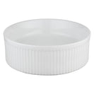 370*370*130mm Round Fluted Above Counter Basin | Gloss White Ceramic Wash Basin NZ - NZHomeware