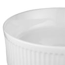 370*370*130mm Round Fluted Above Counter Basin | Gloss White Ceramic Wash Basin NZ - NZHomeware