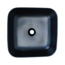 385*385*140mm Bathroom Square Above Counter Matt Black Ceramic Wash Basin - NZHomeware