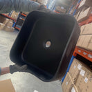 385*385*140mm Bathroom Square Above Counter Matt Black Ceramic Wash Basin - NZHomeware