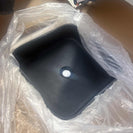 385*385*140mm Bathroom Square Above Counter Matt Black Ceramic Wash Basin - NZHomeware