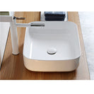 385x385x140mm Bathroom Square Above Counter White Ceramic Wash Basin - NZHomeware