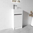 3D - 40W 400mmx220mmx750mm White Hand Basin PLYWOOD FLOOR STANDING VANITY - NZHomeware