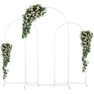 3PCs Wedding Metal Arch Backdrop Stand For Wedding Baby Shower Birthday Anniversary Graduation Garden Balloon Arch Decoration White - NZHomeware