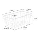4 Pack Stackable Freezer Storage Baskets Carbon Steel Organizer Bins with Handles - NZHomeware