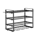 4 - Tier Wall - Mounted Power Tool Organizer | Heavy - Duty Carbon Steel Drill Holder Rack for Garage NZ - NZHomeware
