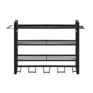 4 - Tier Wall - Mounted Power Tool Organizer | Heavy - Duty Carbon Steel Drill Holder Rack for Garage NZ - NZHomeware