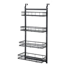 4 Tiers Kitchen Bathroom Pantry Over The Door Hanging Organizer Adjustable Baskets Storage Rack Shampoo Conditioner Body Wash Shelf - NZHomeware