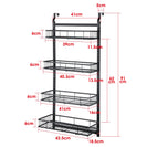 4 Tiers Kitchen Bathroom Pantry Over The Door Hanging Organizer Adjustable Baskets Storage Rack Shampoo Conditioner Body Wash Shelf - NZHomeware