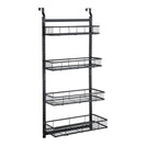 4 Tiers Kitchen Bathroom Pantry Over The Door Hanging Organizer Adjustable Baskets Storage Rack Shampoo Conditioner Body Wash Shelf - NZHomeware