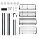 4 Tiers Kitchen Bathroom Pantry Over The Door Hanging Organizer Adjustable Baskets Storage Rack Shampoo Conditioner Body Wash Shelf - NZHomeware