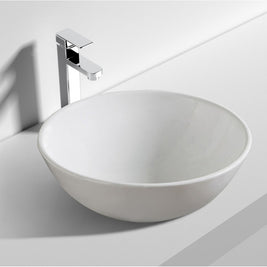 400*400*155mm Bathroom Round Above Counter White Ceramic Wash Basin - NZHomeware