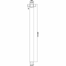 400mm Ceiling Shower Arm Round Black Stainless Steel - NZHomeware