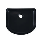 410*360*120mm Bathroom Fluted Arch Above Counter Matt Black Ceramic Wash Basin - NZHomeware