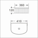 410*360*120mm Bathroom Fluted Arch Above Counter Matt Black Ceramic Wash Basin - NZHomeware