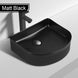 410*360*120mm Bathroom Fluted Arch Above Counter Matt Black Ceramic Wash Basin - NZHomeware