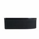 410*360*120mm Bathroom Fluted Arch Above Counter Matt Black Ceramic Wash Basin - NZHomeware