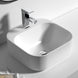415*415*155mm Above Counter Square White Ceramic Basin Counter Top Wash Basin - NZHomeware