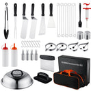 42 - Piece Grill & Griddle Accessories Set Stainless Steel BBQ Tool Kit with Portable Carry Bag - NZHomeware