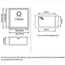 422x422x203mm Black Granite Stone Kitchen Laundry Sink Single Bowl Top/Undermount - NZHomeware