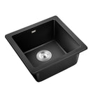 422x422x203mm Black Granite Stone Kitchen Laundry Sink Single Bowl Top/Undermount - NZHomeware