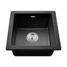422x422x203mm Black Granite Stone Kitchen Laundry Sink Single Bowl Top/Undermount - NZHomeware