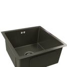 440x440x205mm Dark Grey Stainless Steel Handmade Single Bowl Top/Undermounted Kitchen/Laundry Sinks With Overflow - NZHomeware