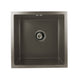 440x440x205mm Dark Grey Stainless Steel Handmade Single Bowl Top/Undermounted Kitchen/Laundry Sinks With Overflow - NZHomeware