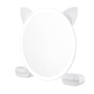 450mm Cat Ear Vanity Tabletop 3 Colors Light Strip Touch LED Mirror Makeup Mirror White - NZHomeware