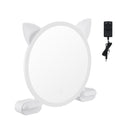 450mm Cat Ear Vanity Tabletop 3 Colors Light Strip Touch LED Mirror Makeup Mirror White - NZHomeware