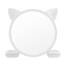 450mm Cat Ear Vanity Tabletop 3 Colors Light Strip Touch LED Mirror Makeup Mirror White - NZHomeware