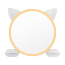 450mm Cat Ear Vanity Tabletop 3 Colors Light Strip Touch LED Mirror Makeup Mirror White - NZHomeware