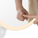 450mm Cat Ear Vanity Tabletop 3 Colors Light Strip Touch LED Mirror Makeup Mirror White - NZHomeware