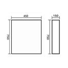 450x150x750mm Plywood 1 - Door Light Oak Mirror Cabinet - NZHomeware