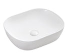 465*375*115mm Above Counter Rectangle Matt White Ceramic Basin Counter Top Wash Basin - NZHomeware