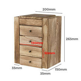 5 - Layer Wood Jewelry Box with Mirror and Drawers for Women - Organize and Store Necklaces, Earrings, Rings, and Bracelets with Ease - NZHomeware
