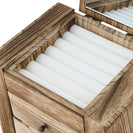5 - Layer Wood Jewelry Box with Mirror and Drawers for Women - Organize and Store Necklaces, Earrings, Rings, and Bracelets with Ease - NZHomeware