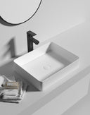 500*400*110mm Above Counter Rectangle White Ceramic Basin Counter Top Wash Basin - NZHomeware