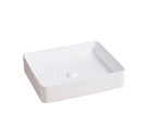 500*400*110mm Above Counter Rectangle White Ceramic Basin Counter Top Wash Basin - NZHomeware