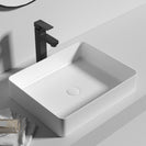 500*400*110mm Above Counter Rectangle White Ceramic Basin Counter Top Wash Basin - NZHomeware