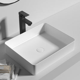 500*400*110mm Above Counter Rectangle White Ceramic Basin Counter Top Wash Basin - NZHomeware