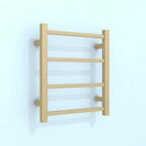 500Hx420Wx120D Gold Electric Heated Towel Rack | 4 - Bar Compact Towel Warmer for Small Bathrooms NZ - NZHomeware