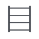 500Hx420Wx120D Gunmetal Grey Electric Heated Towel Rack | 4 - Bar Compact Towel Warmer NZ - NZHomeware