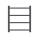 500Hx420Wx120D Gunmetal Grey Electric Heated Towel Rack | 4 - Bar Compact Towel Warmer NZ - NZHomeware