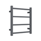 500Hx420Wx120D Gunmetal Grey Electric Heated Towel Rack | 4 - Bar Compact Towel Warmer NZ - NZHomeware